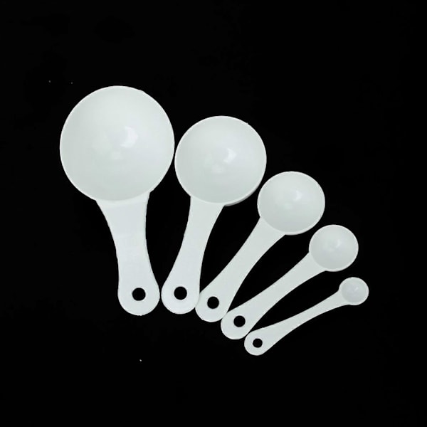 CASA 10 stk. 100 ml / 50 ml / 15 ml / 5 ml / 1 ml dispensere plastik måleskeer.