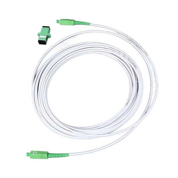 Optisk Modem Forlængerkabel Sæt Armeret Singlemode SC Patchkabel med Flangeforbindelse til FTTH FTTB FTTP SC APC 10m / 32.8ft