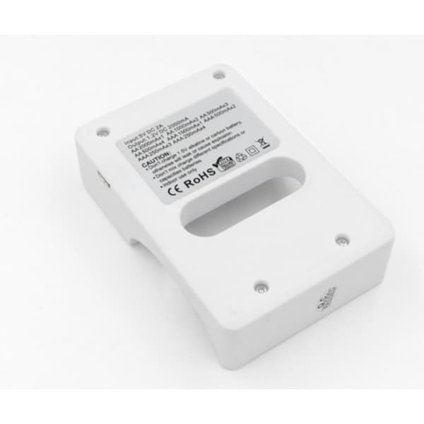 Universal LCD-oplader til genopladelige batterier