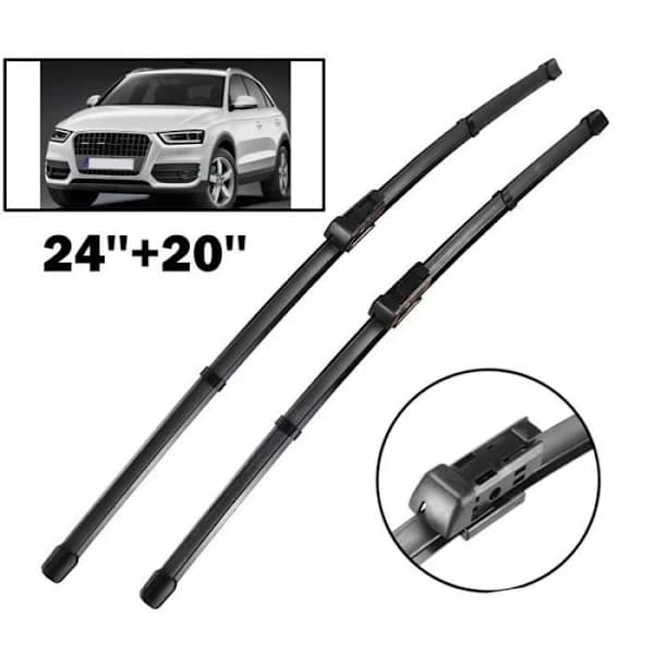 ®RisingFF 2 st Vindrutetorkarblad Fram Set För Audi Q3 MK1 2011 2012 2013 2014 2015 2016 2017 Q5 2008-2017