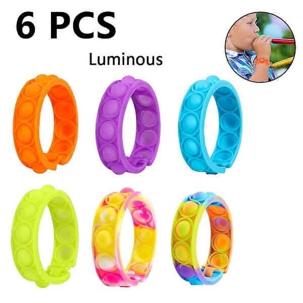 Bubble Armband Leksak Bärbart Armband Fidget Sensoriska Leksaker Hand Finger Tryck Silikon Armband Leksak