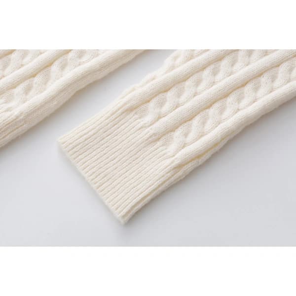 Vinterlangærmet bomulds fiskestang rund hals sweater