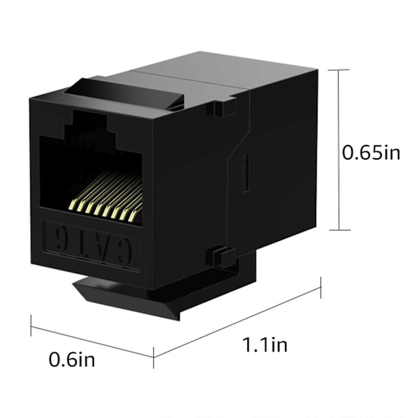 25 kpl RJ45 Liittimiä Cat6 Keystone -liittimiä Inline-liitin Naaras-Naaras -liitäntä
