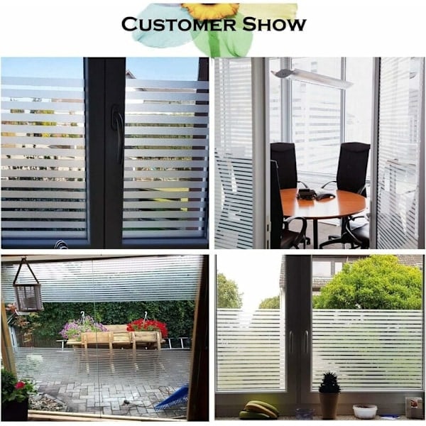 Frostad Glasfilm för Mötesrum, Icke-Häftande Design för Kemikaliereduktion och Residufritt Avlägsnande, Sekretesskydd med Klassisk och