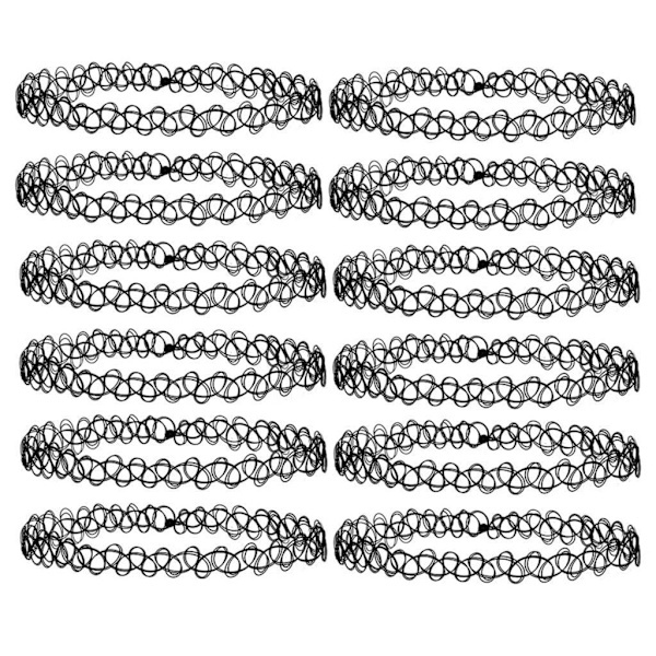 2-pack Choker Kaulakoru - One size Musta