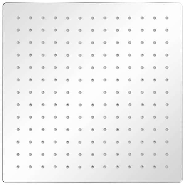 Regndusjhode i rustfritt stål 30x30 cm kvadratisk