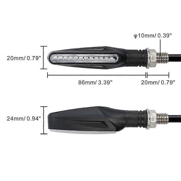 CASA Motorcykel Baglygte LED Blinklys til Z800 2013 2014 2015 2016 & Motorcykel LED Blink