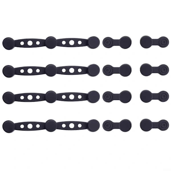 Magnetisk silikoneholder til frituregryde bagepapir, 4 sæt monteringsklemmer, non-stick tilbehør, rød, sort, grå (sort)