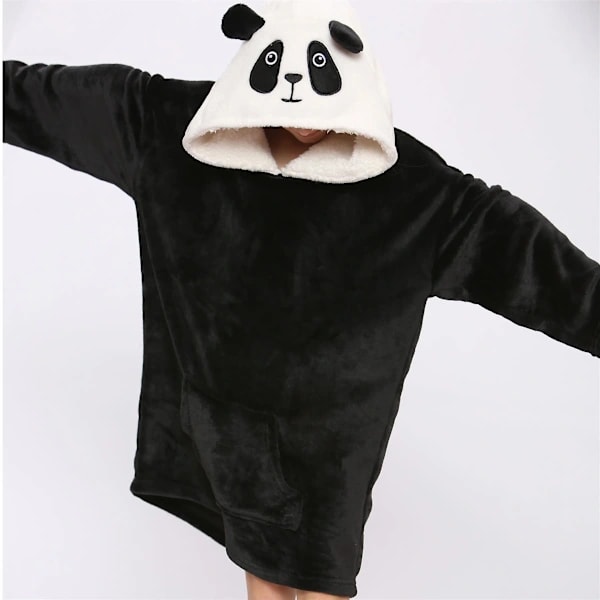 Unisex Oversized Hettegenser Panda Snuggle