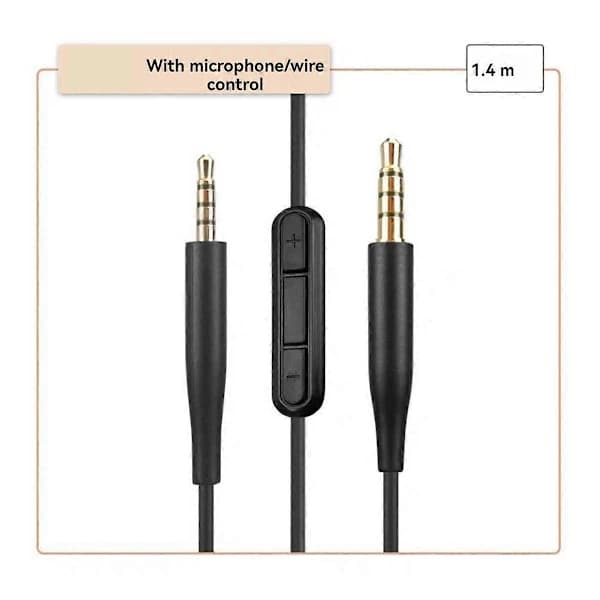 Hodetelefon lydkabel med mikrofon 3,5 mm til 2,5 mm lydkabel for