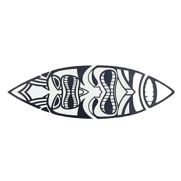 Tropisk Maske Trekunst Dekorasjon (Sett med 4)