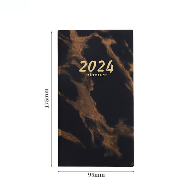 2024 A6 Agenda Bok Dagbok Veckoplanerare Notatbok To-Do-Liste Engelsk Notatbok med Kalender Pink