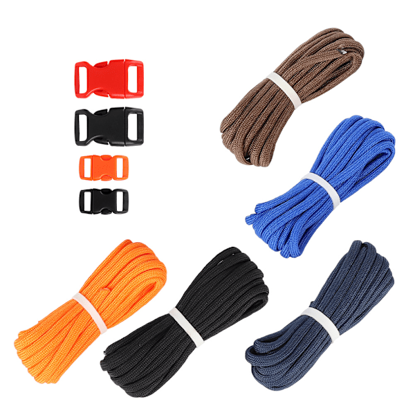 Nylon Paracord Snor Reb Håndlavet DIY Armbåndsdekorationssæt Med Plastspænde (Model 2)