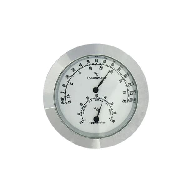 Sæt med 2 stk. digitale runde hygrometer-termometre, temperatur og