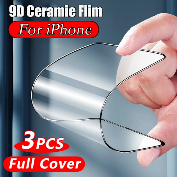 Kattava keraaminen kalvo iPhone 15 14 13 12 11 8 7 Pro Max Mini Plus SE 2020 X XS XR -puhelimille, suojakalvot iPhone 11 -puhelimelle For iPhone 11 2PCS