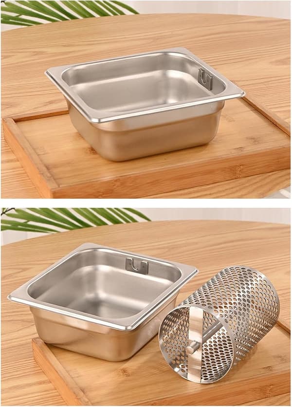 Smørruller, rustbestandig rustfritt stål, avtakbar roterende design for brød, toast og grilling, sølv, 17,5 cm