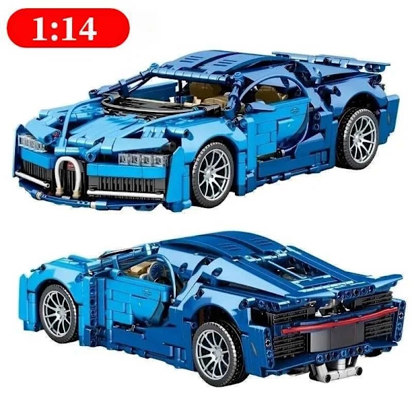 Bluce Urheiluauto MOC rakennuspalikkasarja 1 14 mittakaavan urheiluautomalli rakennuspalikkalelu W241005.Ca