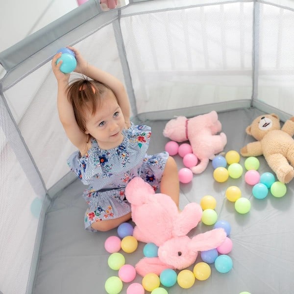 Ladida Leikkikehä ja pallomeri 50 pallolla, harmaa Grey one size