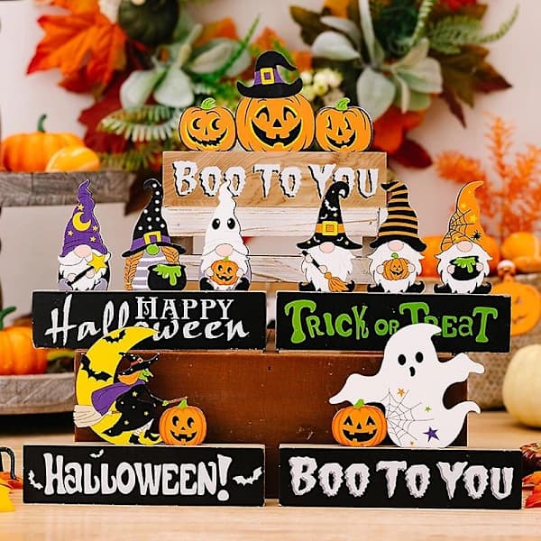 Halloween Dekorasjoner Tre Ornament Sett