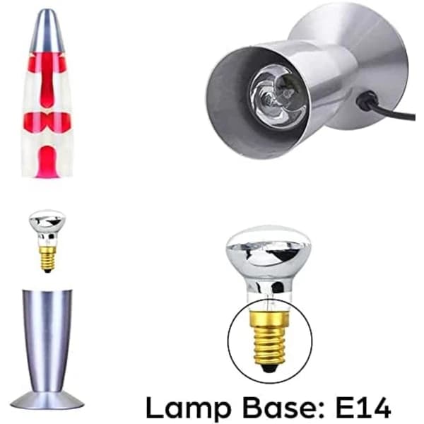 2-pack R39 E14 Dimbar Reflektorlampa 25W för Lavalampor