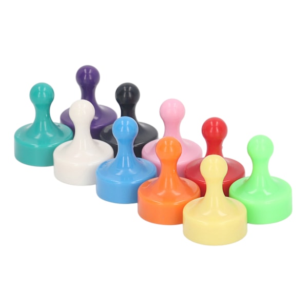 10 stk Fargede Magneter Sterke NdFeB Magnetiske Push Pins for Kjøkken Whiteboard Kontor Kjøleskap 12 X 19mm