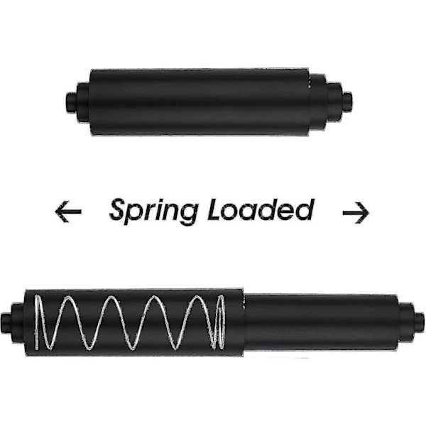Toiletpapirholder Erstatningsstang 2 stk Sort