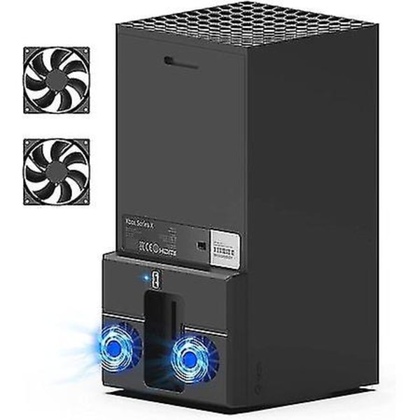 USB-fläkt för Xbox Series X-konsol, kylsystem för Xbox Series X med 2 fläktar och 2.0 USB-port - Endast för Xbox Series X