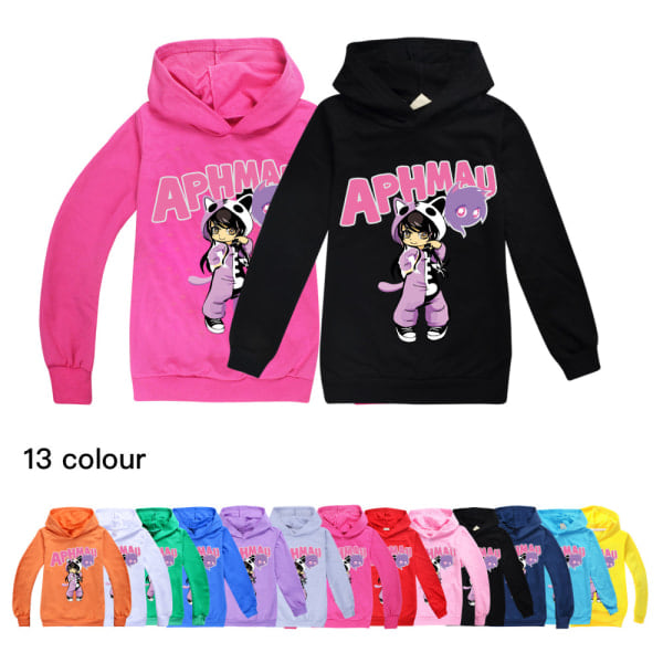 Barn Pojker Piger Aphmau Hoodie Langærmet Toppe Sweatshirt Trøje Gul 120cm