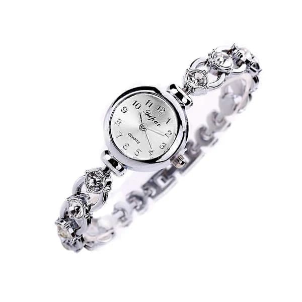 Hot Salg Mode Luksus Dameure Kvinder Armbåndsur Armbåndsur (Sølv)