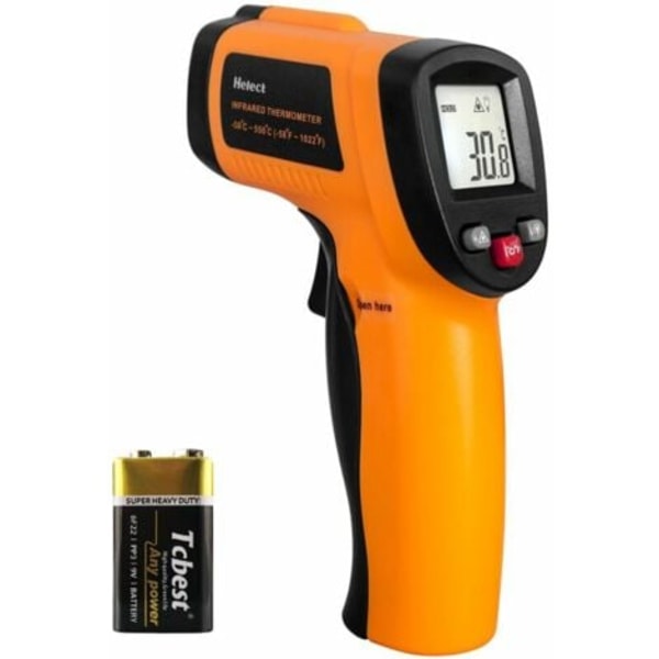 Ulisem Infrarødt Termometer, Kontaktløs Laser Infrarødt Termometer fra -50°C til 550°C, LCD-skærm med Baggrundsbelysning (Ikke til mennesker).ca