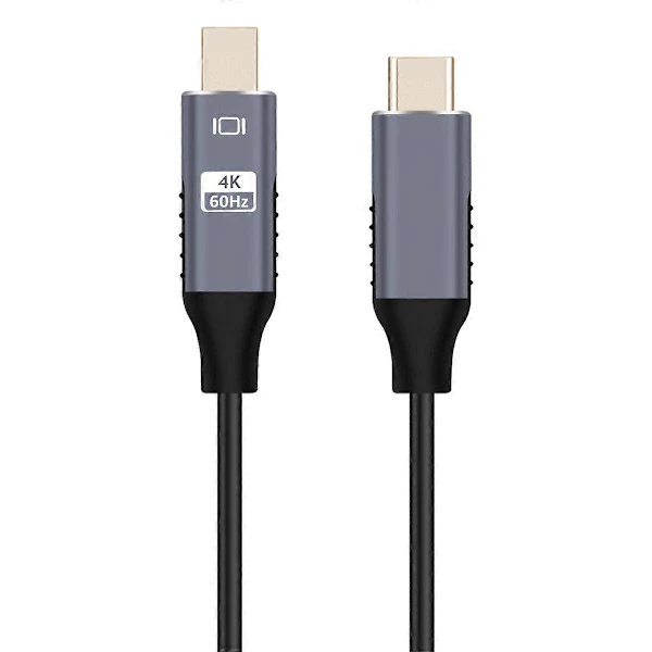 USB-C til Mini DisplayPort-kabel, USB Type C til 3 til Mini DP-ledning 4K-adapterkabel