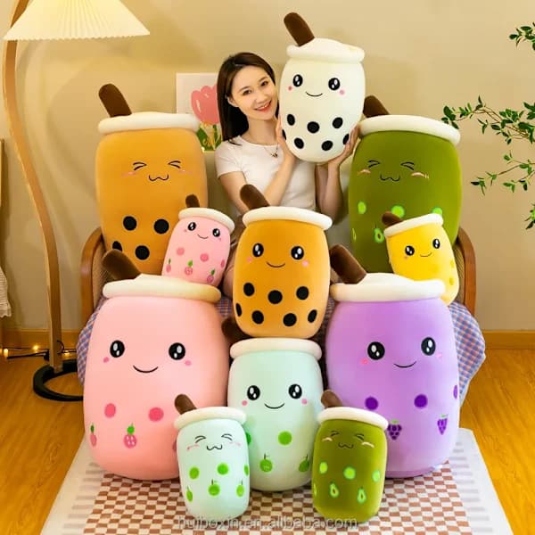 Mjuk Kawaii Anime Plys Pude - Mub Bubba Mælk Te Dukke, 30-65cm 4 24cm