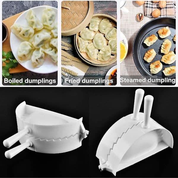 Ravioli Dumpling Maker Sæt, 3 stk Manuel Chinois Dumpling Dej Moules Cutter Gyoza Empanada Form Hy