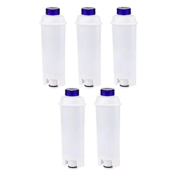 5 stk. kaffemaskine erstatningsvandfilter til Delonghi Dls