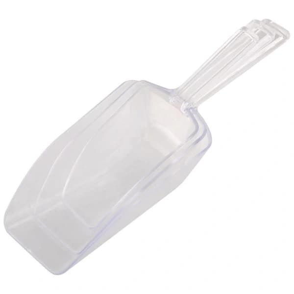 3-delt pallis-is-skrapeformet plastskuffe - Transparent