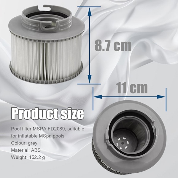 CASA Filter för MSpa uppblåsbara pooler FD2089 4-pack 4-pack