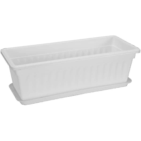 5-pack 43 cm Vit Blomlåda Fönsterlåda Plast