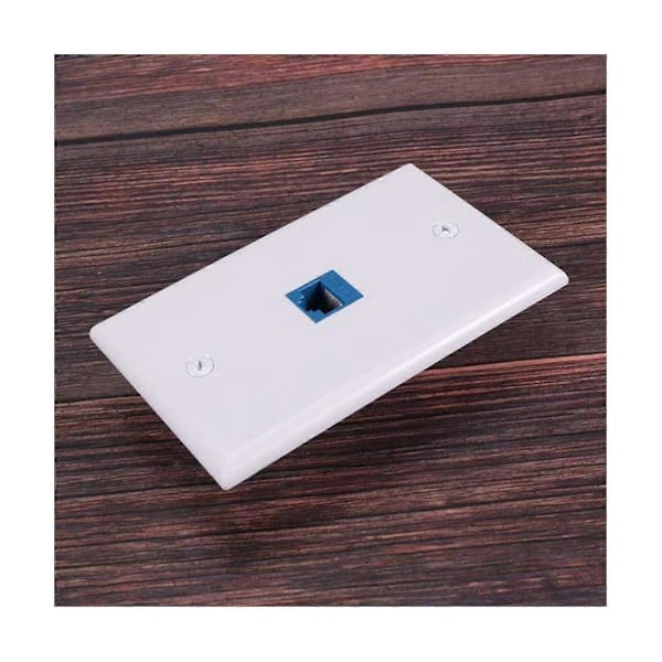 CASA 5 stk Cat6 Ethernet Veggplate Uttak 1 Port RJ45 Nettverk Hunn til Hunn Veggkoblingsplate