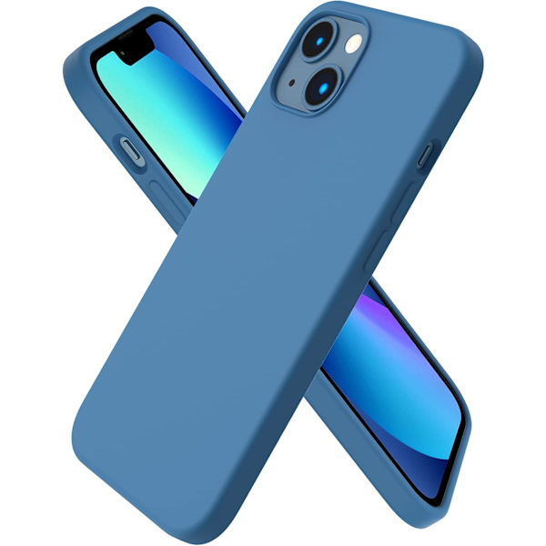 iPhone 13 Case, Liquid Silicone Case for 6.1 inch iPhone 13, Ultra-thin Case, Full Coverage Shockproof Protective Soft Case Blue Blue