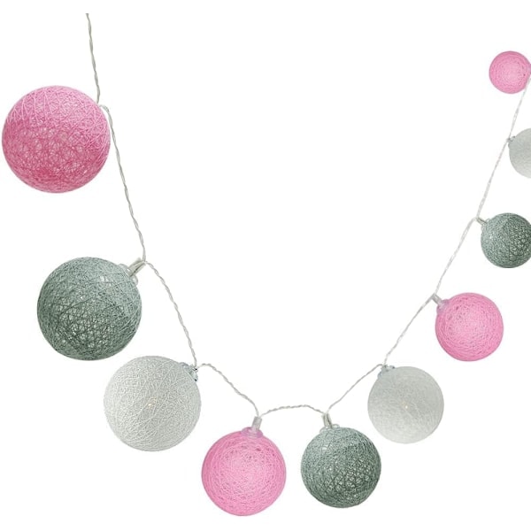 Bomullsboll Ljusslinga, Inredning Dekoration Juldekoration, 3M 20 LED Ljusbollar, Flickor, Prinsessor, Barn, Bebisar, Bröllop Sovrum