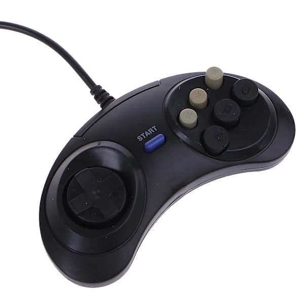 6-knapps kablet spillkontroller gamepad for Mega Drive Megadrive Sega MD Genesis