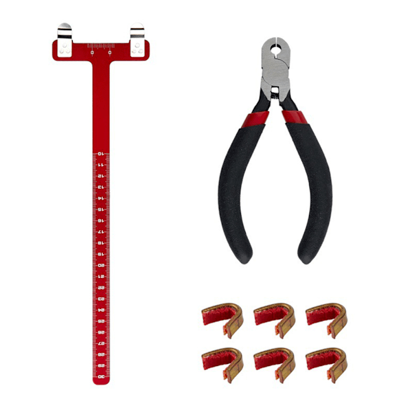 Buestreng Nockningspunkter Tang til T-form Bue Firkantet lineal Nockningsspænde Tang Bueskydning Nocktang Recurve Bow K_ca Red 0.16
