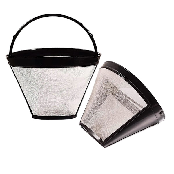 CASA 2 stk. Gjenbrukbare kaffefilter i kjegleform for Ninja Coffee Bar Brewer Erstatning Permanent Kurv F