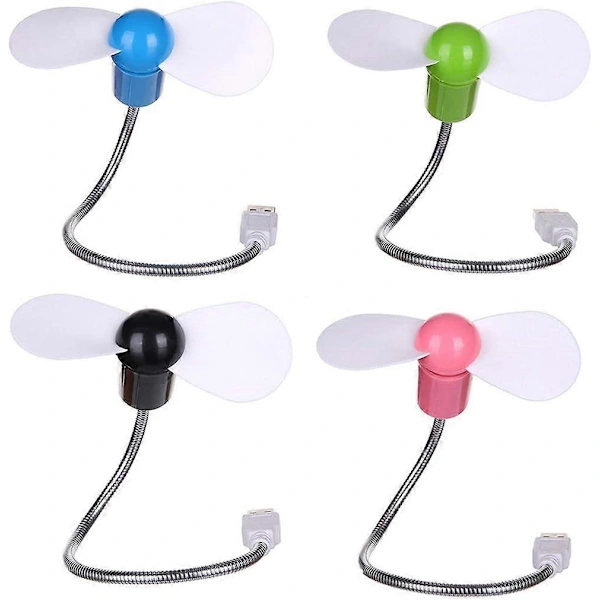 4-pak Mini USB-blæser - Fleksibel køleblæser til stationær PC-computer