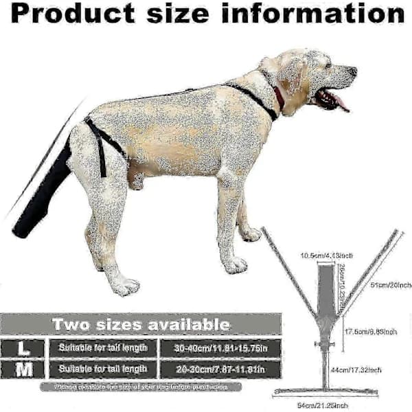 Halebeskyttelse til hunde, Halebeskyttelse til hunde Halebeskyttelse til sår Sort hundesele M