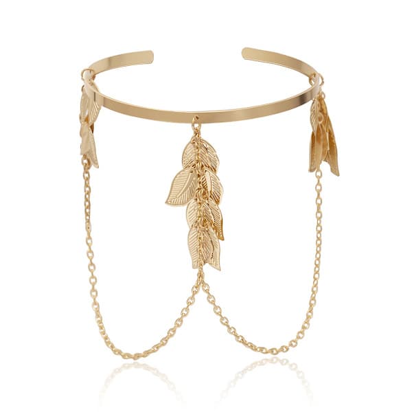 Boho Arm Armbånd med Udhulet Bladdesign Arm Smykker
