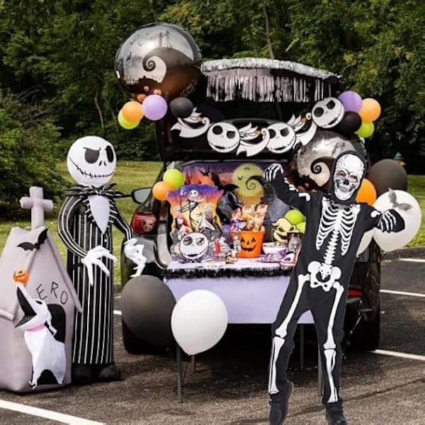 Party Kids Skelet Kostume Glow in the Dark Skelet Halloween Skelet Kostumer til Drenge og Piger Størrelse S (110-120cm) S S