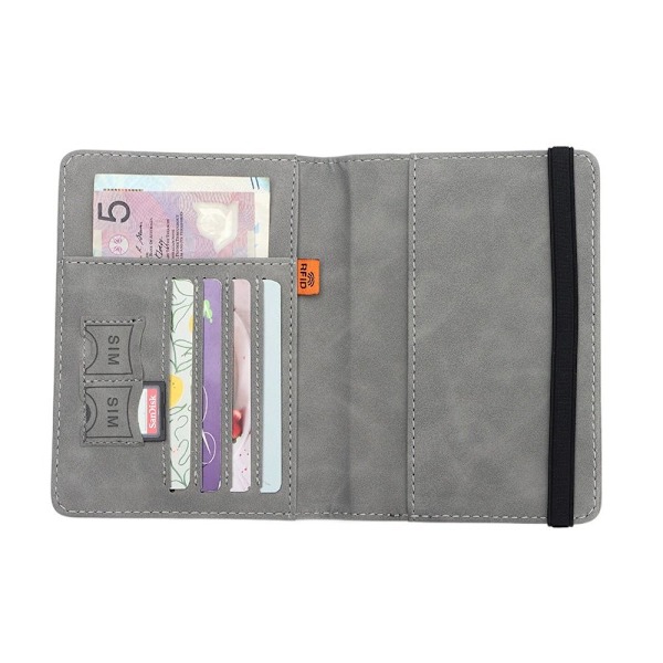 RFID-nahkainen passikotelo Dokumenttien matkapassin pidike sininen pink 14.8cmX1cmX11cm(5.82X0.39X4.33)