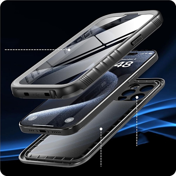 Tech-Protect Galaxy S24 Kotelo 360 IP68 ShellBox Musta