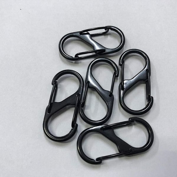 20 stycken Mini S-formade karbinhakar i aluminiumlegering
